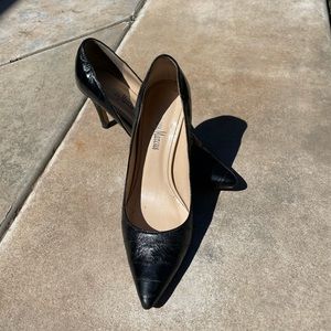 Beautiful black eel heels pumps from Neiman Marcus